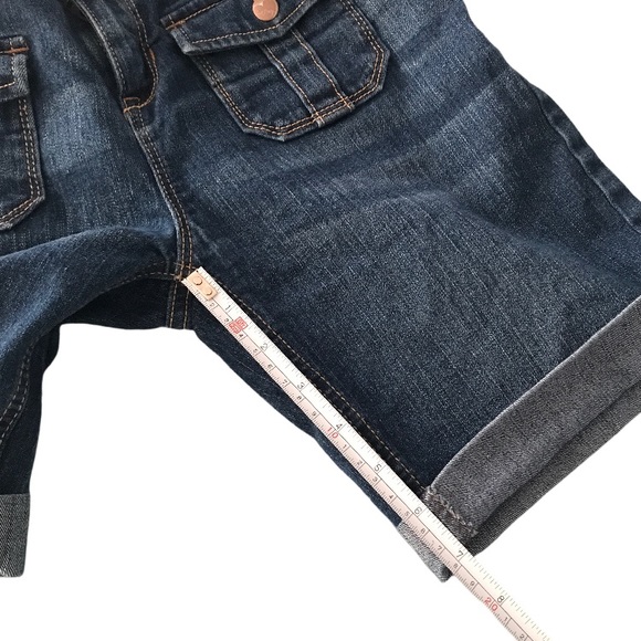 ✨Sold✨Old Navy Girls Dark Denim Shorts With Pockets Size 14 Adjustable Waist - Picture 9 of 14